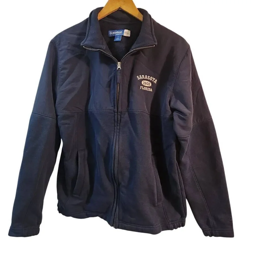 Big Cotton Gear Sarasota Florida1902 jacket navy blue full zip medium‎